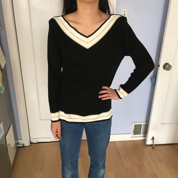 NWOT Misook Gold Stripe Sweater - Picture 2 of 4